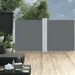 vidaXL Auvent latéral rétractable Anthracite 120 x 600 cm