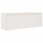 vidaXL Meubles TV 2 Pièces Blanc Bois massif de pin