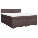vidaXL Sommier à lattes de lit avec matelas Marron foncé 180x200 cm