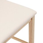 vidaXL Tabourets de bar avec coussins 2Pièces naturel bois massif d'hévéa