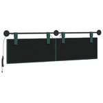 vidaXL Tête de lit suspendue Avec lumière LED Vert foncé Tissu