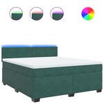 vidaXL Sommier à lattes de lit et matelas Vert foncé 180x200cm Velours