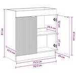 vidaXL Armoire sous évier de salle de bain Chêne fumé