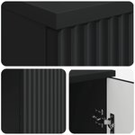vidaXL Bureau avec étagère Noir 142 5 x 50 x 75 cm Bois d'ingénierie