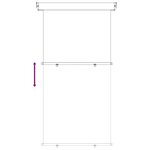 vidaXL Store latéral de balcon 100  polyester fer acier