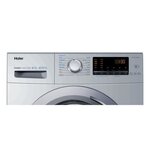 Lave-linge hublot haier hw07cpw14639nsfr - 7 kg - induction - vapeur - 1400 trs/min - classe a - silver