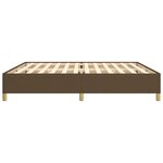 vidaXL Cadre de lit Marron foncé 200x200 cm Tissu