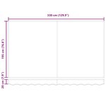 vidaXL Auvent Rétractable Vert et jaune 350 x 200 cm