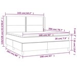 vidaXL Sommier à lattes de lit matelas et LED Bleu foncé 160x200 cm