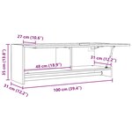 vidaXL Garde-robe noir 100x32 5x35 cm bois d'ingénierie