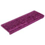 vidaXL Tapis d'escalier 30 Pièces 65x21x4 cm Violet