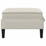 vidaXL Pouf avec Rangement Avoine Velours