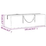 vidaXL Sac de rangement pour coussins de jardin noir 135x40x55 cm PE