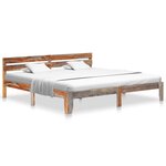 vidaXL Cadre de lit sans matelas bois massif 200x200 cm