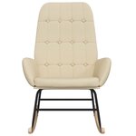 vidaXL Chaise à bascule Crème Tissu
