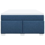 vidaXL Sommier à lattes de lit avec matelas Bleu 140x200 cm Tissu