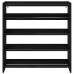 vidaXL Étagère à chaussures noir 80x25x81 cm bois d'ingénierie