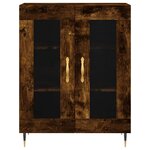 vidaXL Buffet haut Chêne fumé 69 5x34x180 cm Bois d'ingénierie