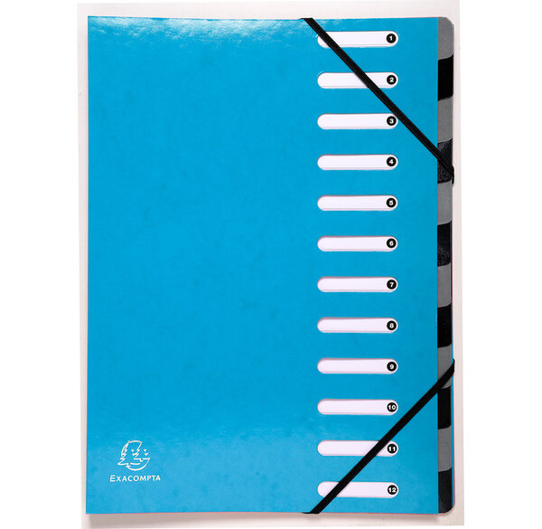 Trieur Harmonika 12CP Iderama bleu clair x 6 EXACOMPTA