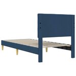 vidaXL Cadre de lit avec tête de lit Bleu 90 x 200 cm Tissu