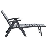 vidaXL Chaise longue pliable Plastique Anthracite