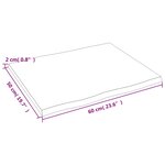 vidaXL Dessus de table bois chêne massif non traité bordure assortie