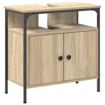 vidaXL Ensemble de mobilier de salle de bain 4 Pièces Chêne sonoma