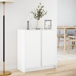 vidaXL Buffet avec LED blanc 77x34x85 cm bois d'ingénierie