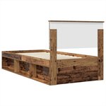 vidaXL Cadre de lit Bois ancien 75 x 190 cm Bois d'ingénierie