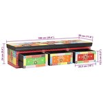 vidaXL Meuble TV mural 100x30x24 cm Bois massif Mangue brut