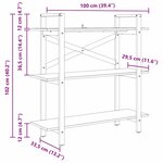 vidaXL Étagère Chêne fumé 100 x 33 5 x 102 cm Bois d'ingénierie