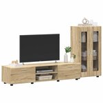 vidaXL Ensemble meuble TV FLORIN Chêne Sonoma Bois d'ingénierie