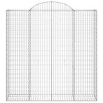 vidaXL Paniers à gabions arqués 7 Pièces 200x50x200/220 cm Fer galvanisé