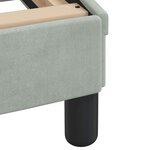 vidaXL Cadre de lit avec tête de lit Gris clair 200x200 cm Velours