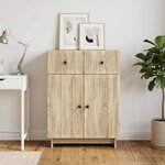 vidaXL Buffet Chêne Sonoma 66 x 34 5 x 90 cm Bois d'ingénierie