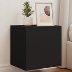 vidaXL Meuble TV mural avec lumières LED noir 40 5x35x40 cm
