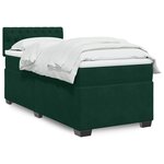 vidaXL Sommier à lattes de lit avec matelas Vert foncé 100x200 cm