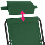 Tectake Chaise de jardin MATTEO - vert