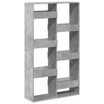 vidaXL Bibliothèque gris béton 100x33x175 cm bois d'ingénierie