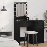 vidaXL Coiffeuse Chêne noir 50 x 41 x 135 cm Bois d'ingénierie