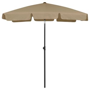 vidaXL Parasol de plage taupe 180x120 cm