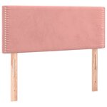 vidaXL Tête de lit à LED Rose 100x5x78/88 cm Velours