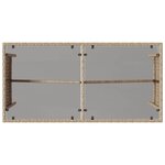 vidaXL Ensemble à manger de jardin et coussins 3 Pièces Beige poly rotin