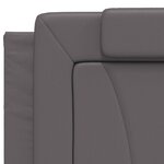 vidaXL Lit Viana avec matelas gris 200x200 cm similicuir