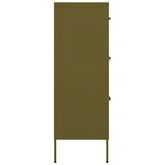 vidaXL Armoire à tiroirs Vert olive 80x35x101 5 cm Acier