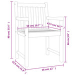 vidaXL Chaises de jardin lot de 6 56x55 5x90 bois massif d'acacia