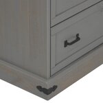 vidaXL Armoire à vin HALDEN casiers à vin porte coulissante gris pin