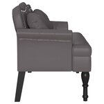 vidaXL Banc Chesterfield Gris 120 5 x 65 x 75 cm Cuir synthétique