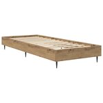 vidaXL Cadre de lit Chêne artisanal 80 x 200 cm Bois d'ingénierie