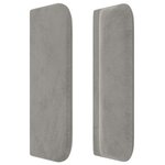 vidaXL Tête de lit avec oreilles Gris clair 203x16x78/88 cm Velours